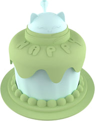Cat Birthday Party Supplies Cat Birthday Cake Bowl Includes Cat Slow Feeder Bowl Cat Food Bowl Pet Food Can Cover Silicone Can Lids Cat Feeding Spoon