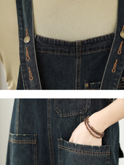 Chic and Relaxed Women's Wide-Leg Denim Overalls | Eva Trends