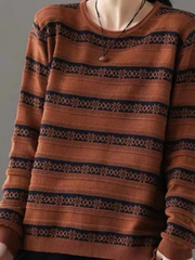 Women's Stripe Loose Sweater - Chic & Cozy | Eva Trends