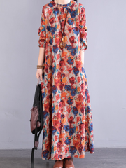 Women’s Lightweight Floral Summer A-Line Dress