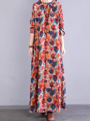 Women’s Lightweight Floral Summer A-Line Dress