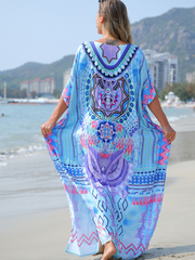Never Look Back Women's Round Neck Beautiful Kaftan Dress