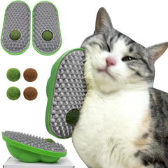 Catnip Toys Balls That Stick On Wall Pet Massage Brush Cat Toy Ball Catnip Wall Balls For Cats Lick Cat Face Scratchers Cat Self Groomer For Indoor Cats Cat Corner Brush Wall