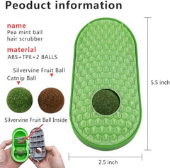 Catnip Toys Balls That Stick On Wall Pet Massage Brush Cat Toy Ball Catnip Wall Balls For Cats Lick Cat Face Scratchers Cat Self Groomer For Indoor Cats Cat Corner Brush Wall