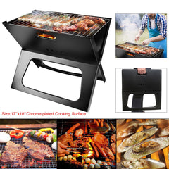 Foldable Portable Charcoal BBQ Grill – 170 sq in Cooking Surface