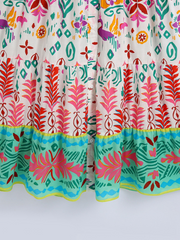 Women's Summer Long Sleeves Printed Smock Dress | Eva Trends