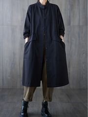 Women's Trendy Lightweight Buttons & Pockets Coat