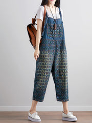 Vintage Ripped Cotton Dungarees for Women | Eva Trends