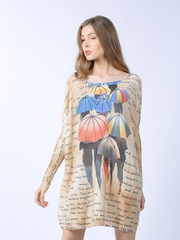 Chic Women's Print Mid-Length Sweater Top | Eva Trends