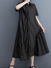 Giving Love Women's Ruffled A-Line Shirt Dress