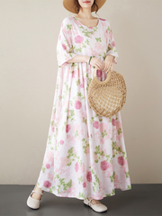 Chic Women's Summer Floral Printed Smock Dress | Eva Trends