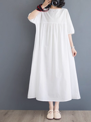 Women's Soft & Charm Artistic Loose Mid-Length Fairy A-Line Dress