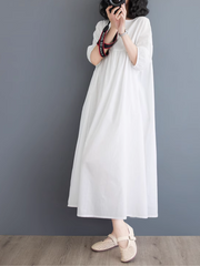 Women's Soft & Charm Artistic Loose Mid-Length Fairy A-Line Dress