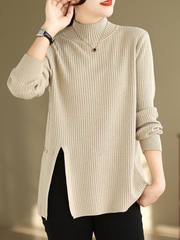 Cozy Women's Knitted Turtleneck Sweater | Eva Trends