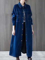 Women's Winter Trendy & Beautiful Polo Collar Denim Jacket