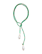 Green Onyx and Pyrite Ombre Classic Gemstone Lariat