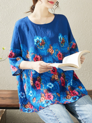 Women’s Stylish Printed Round Neck Fashionable Tops