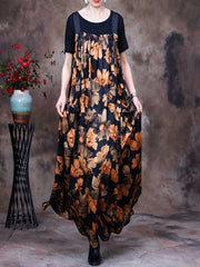 Folaral Pleated Pocket Maxi Salopette Dress | Eva Trends