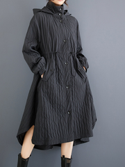 Women’s Stylish & Fashionable Winter Grey Hooded Coat