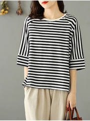 Women's Trendy ideal for Casual Days Striped T-Shirt Top