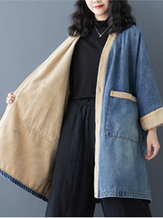 Women's Everyday Wear Comfortable Denim V-Neck Jacket