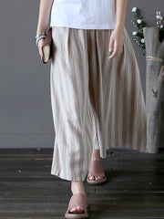 Ribbon Stripe Wide Leg Pants