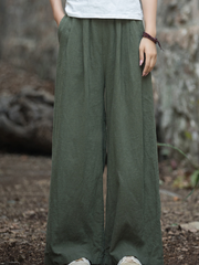Women's Casual Summer Artistic Retro Wide-leg Loose Bottom