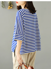 Women's Trendy ideal for Casual Days Striped T-Shirt Top