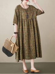Ever-Pretty Women's Round Neck Smock Dress
