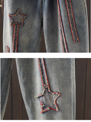 Women's Summer Stylish Edge Patchwork Versatile Loose Bottom