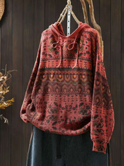 Women's Classic Comfy Winter Hooded Elegant Color Sweater