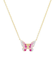 Mini Ombré Butterfly Necklace
