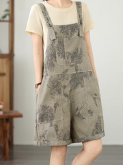 Soft & Relaxed Women's Short Denim Overalls - Eva Trends