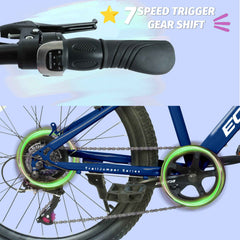 24" Youth Mountain Bike | 7-Speed, Front Disc Brake, Suspension & Alloy Rims