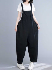 Plain Cotton Salopette Dress - Comfort & Style | Eva Trends