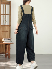 Chic and Relaxed Women's Wide-Leg Denim Overalls | Eva Trends