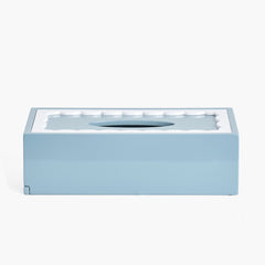 Blue Lacquer Rectangle Tissue Box