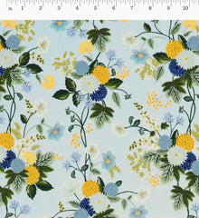 Dahlia Rayon Fabric - Blue