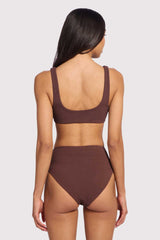Plunge Bikini Top | Coffee