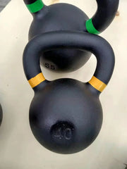 25LB Single Kettlebell Weights Cast Iron/Kettlebells Powder Coated - Strength Training Home Gym Full-body Exercises