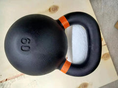 25LB Single Kettlebell Weights Cast Iron/Kettlebells Powder Coated - Strength Training Home Gym Full-body Exercises