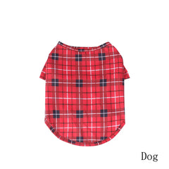 2025 Good Quality Red Color Matching Family Outfits Pajamas Plaid Cotton Baby Christmas Pajamas Pet Family Christmas Pajamas