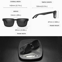 KDEAM Classic Square Sunglasses Men Women Category 3 Polarized Sun Glasses Unique Frame Surface Eyewear With Case Box KD332