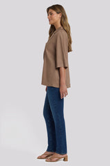 Elbow Sleeve Blazer - Toasted Coconut