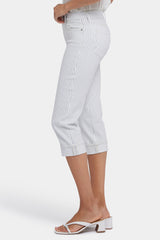 Marilyn Straight Crop Jeans - Palencia Stripe