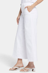 Mona Wide Leg Trouser Ankle Jeans - Optic White