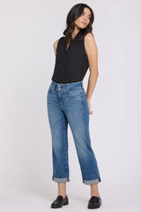 Bailey Relaxed Straight Crop Jeans - Breezy Palms