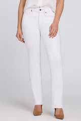 Marilyn Straight Jeans In Petite - Optic White