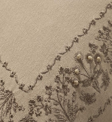 Estee Border Embroidered Pillow - Cream