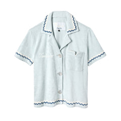 Customizable 'Rick Rack' Cabana ~ Crop Cut (Sky Blue)